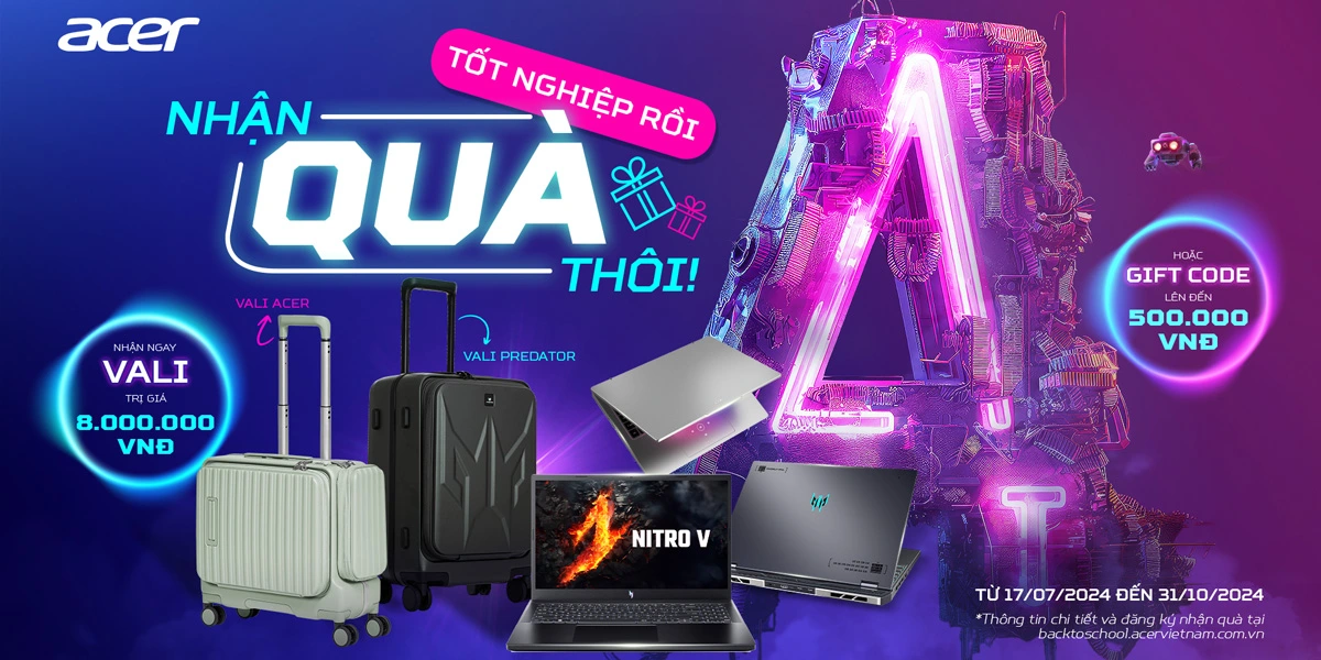 ACER BACK TO SCHOOL 2024: Tốt Nghiệp Rồi - Nhận Quà Thôi | Nguyễn Vũ Store