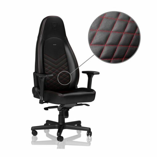 Ghế gaming NobleChairs ICON PU Series Black - Red chính hãng | Nguyễn Vũ Store