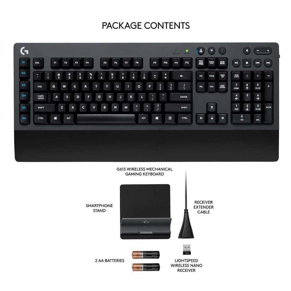 Bàn phím Logitech G613 không dây (Full size/Romer-G) - Ảnh 2