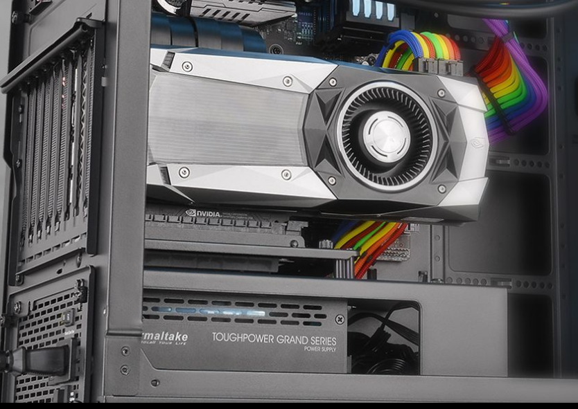 Case Thermaltake S500 TG Nắp PSU tích hợp và Giá đỡ GPU Riser 