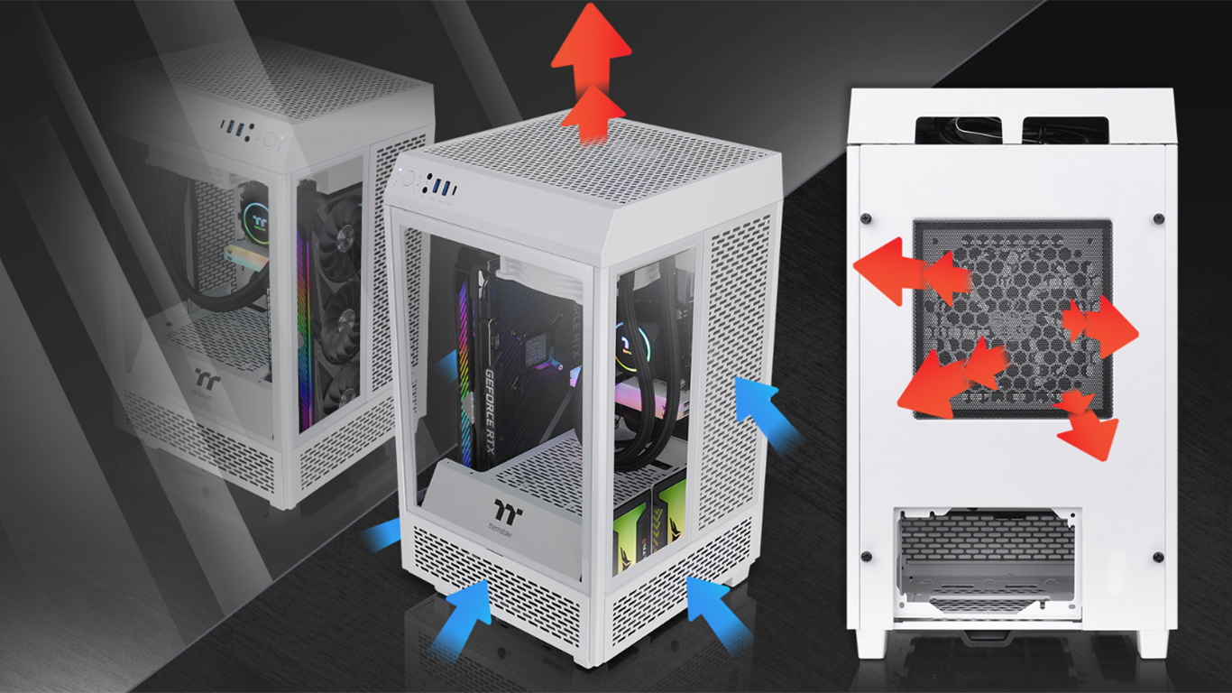 Case Thermaltake The Tower 100 Thiết kế không gian tinh vi<
