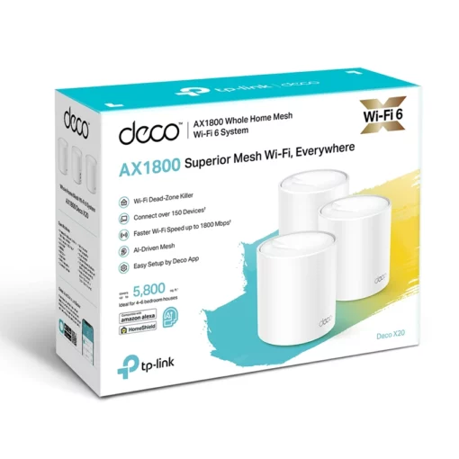 Wifi Mesh Tp-Link Deco X20 WIFI 6 AX1800 Chính hãng tại Nguyễn Vũ Store