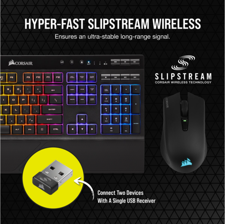 Bộ Phím Chuột không dây Corsair K57 RGB và Harpoon RGB