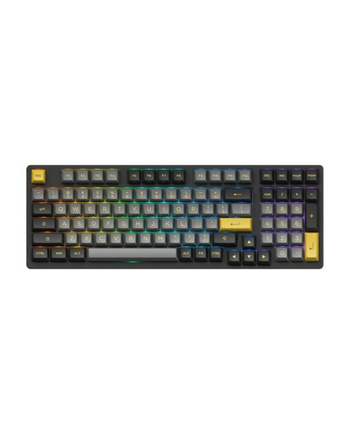 Bàn phím cơ AKKO 3098B Multi-modes Black Gold (Bluetooth 5.0 / Wireless 2.4Ghz / Hotswap / Foam tiêu âm / Foam đáy / AKKO CS Jelly switch) chính hãng