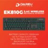 Bàn phím cơ không dây DAREU EK810G BLACK