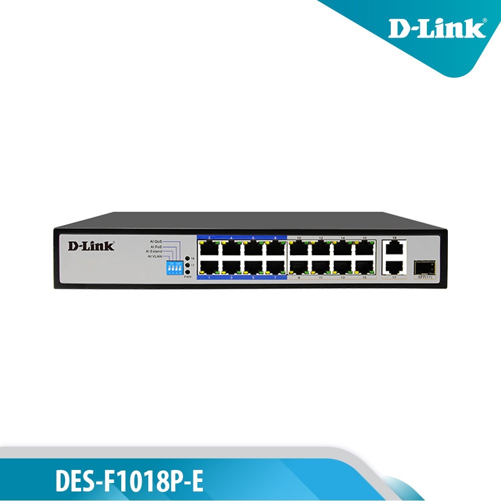 Thiết bị chia mạng Dlink DES-F1018P-E