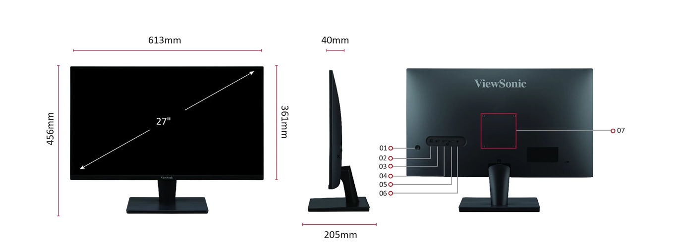 Màn hình Viewsonic VA2715-2K-MHD