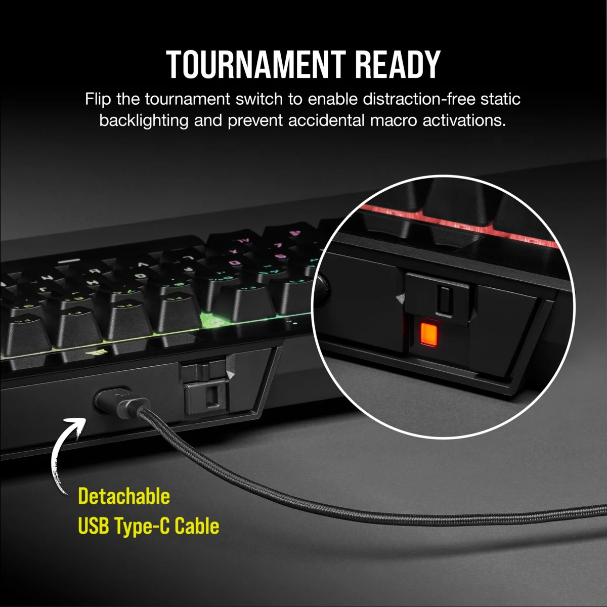 Bàn phím cơ Corsair K70 TKL RGB Champion Series
