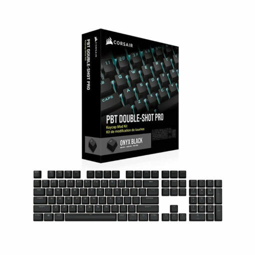 Bộ Corsair keycap PBT doule shot pro tdb onyx black chính hãng