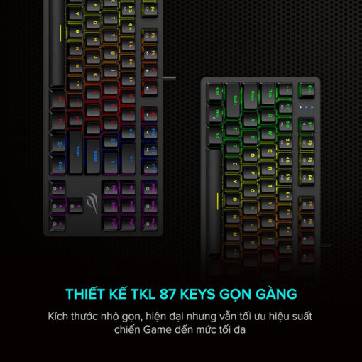 Bàn phím cơ Havit KB869L Tenkeyless 87 phím