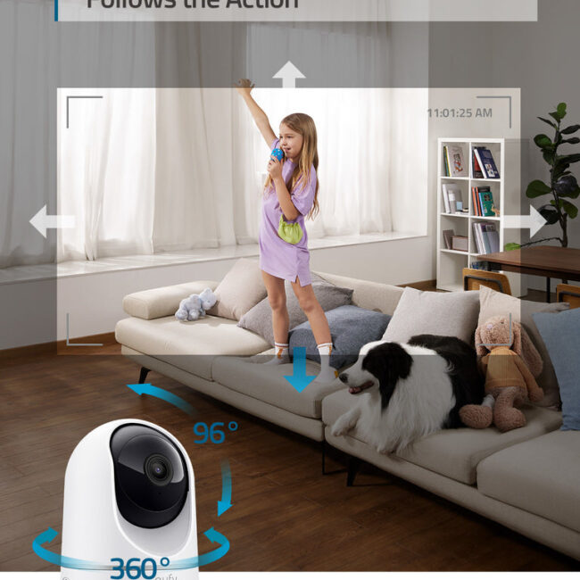 Camera 360 độ trong nhà Eufy Indoor cam 2K PT tính năng theo dõi