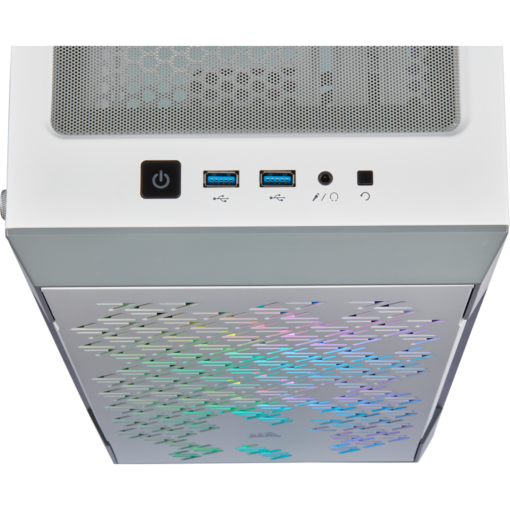 Case Corsair iCUE 220T Airflow White cổng kết nối