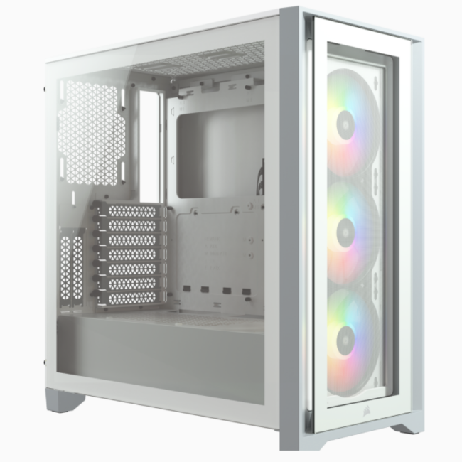 Vỏ case Corsair iCUE 4000X RGB TG White (CC-9011205-WW) chính hãng