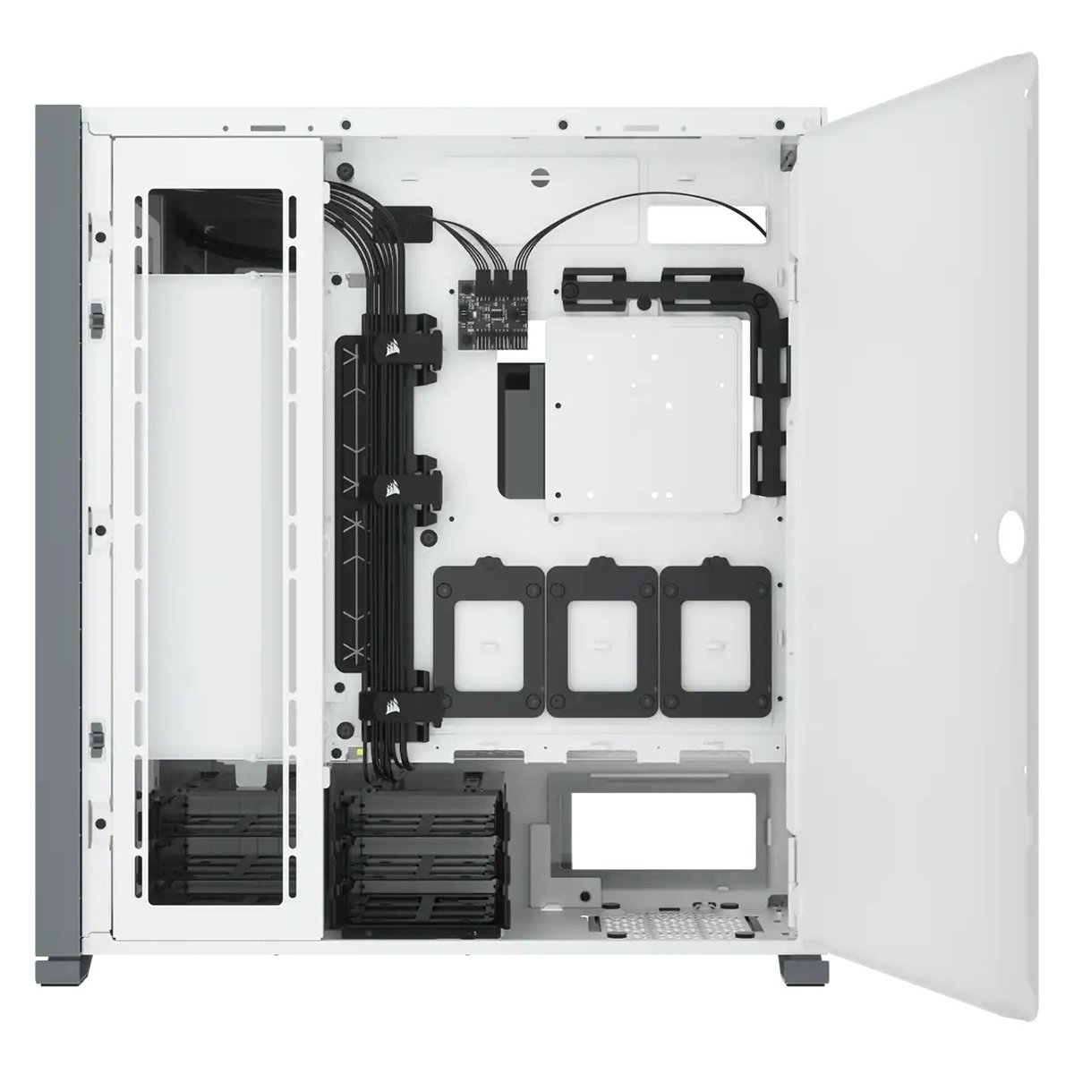Vỏ Case Corsair 7000D Airflow TG White mặt bên