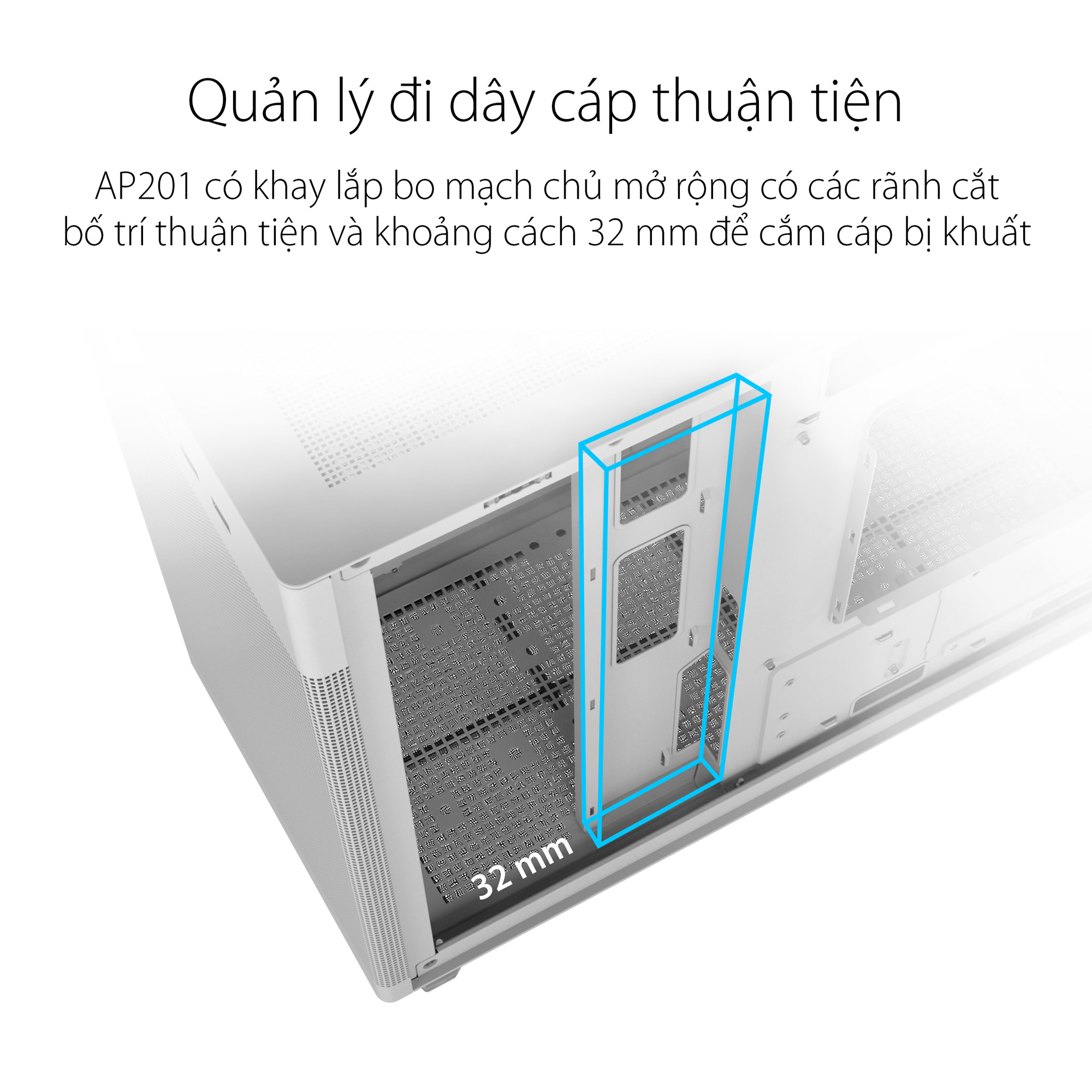 Vỏ Case Asus AP201 Prime Mesh Đen | Trắng