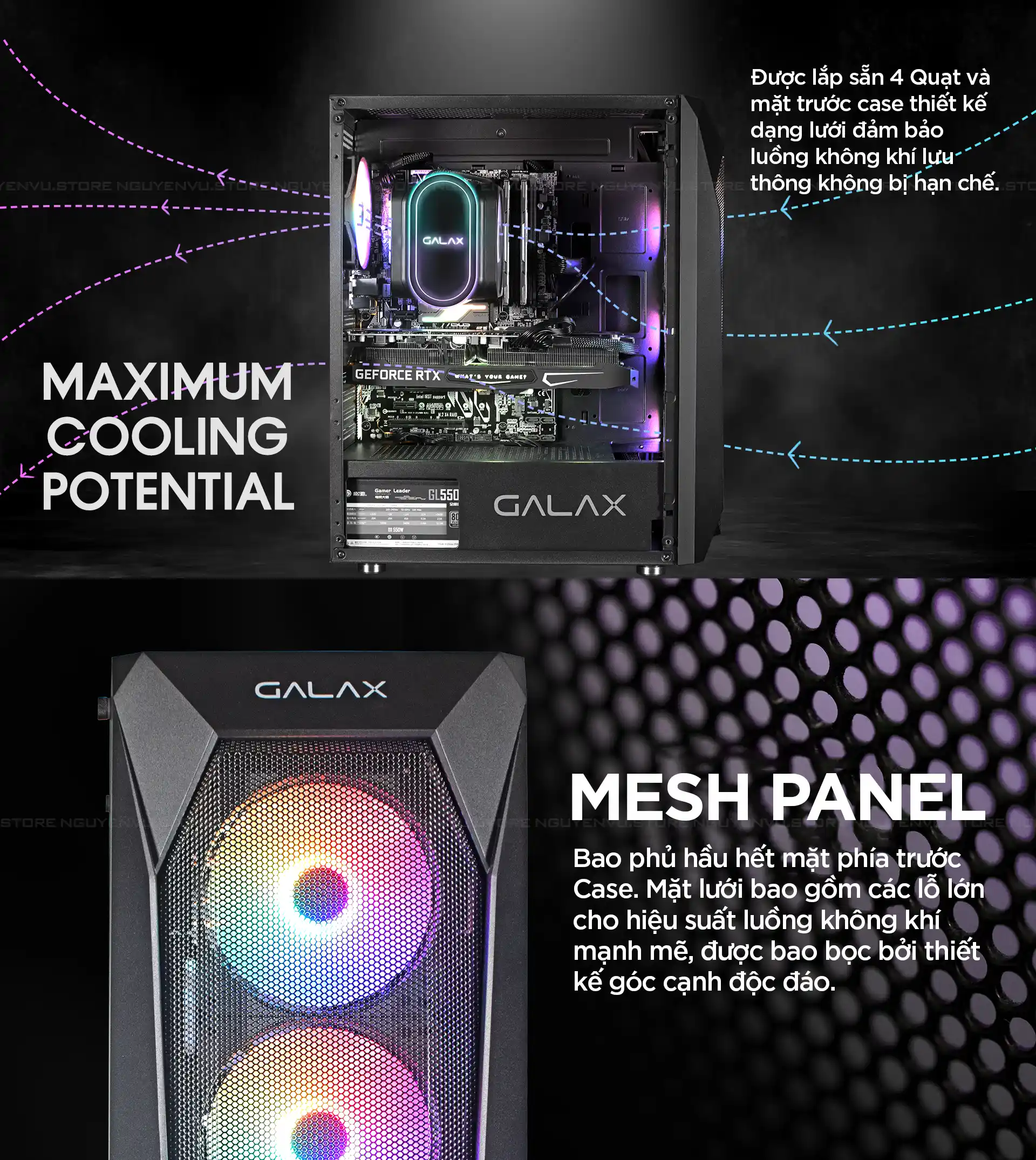 Vỏ case gaming GALAX Revolution-05 Chính hãng giá rẻ