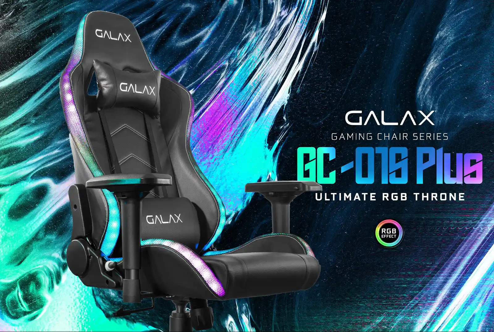 Ghế gaming Galax GC-01s Plus RGB Đen Chính hãng