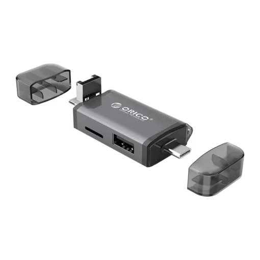 Hub 3 cổng USB 2.0 ORICO 2CR61-GY 6 in 1 Chính hãng