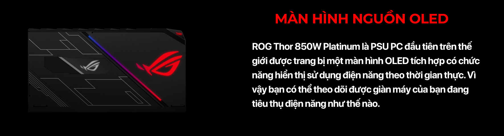 Nguồn Asus ROG Thor 850W Platinum Chính hãng