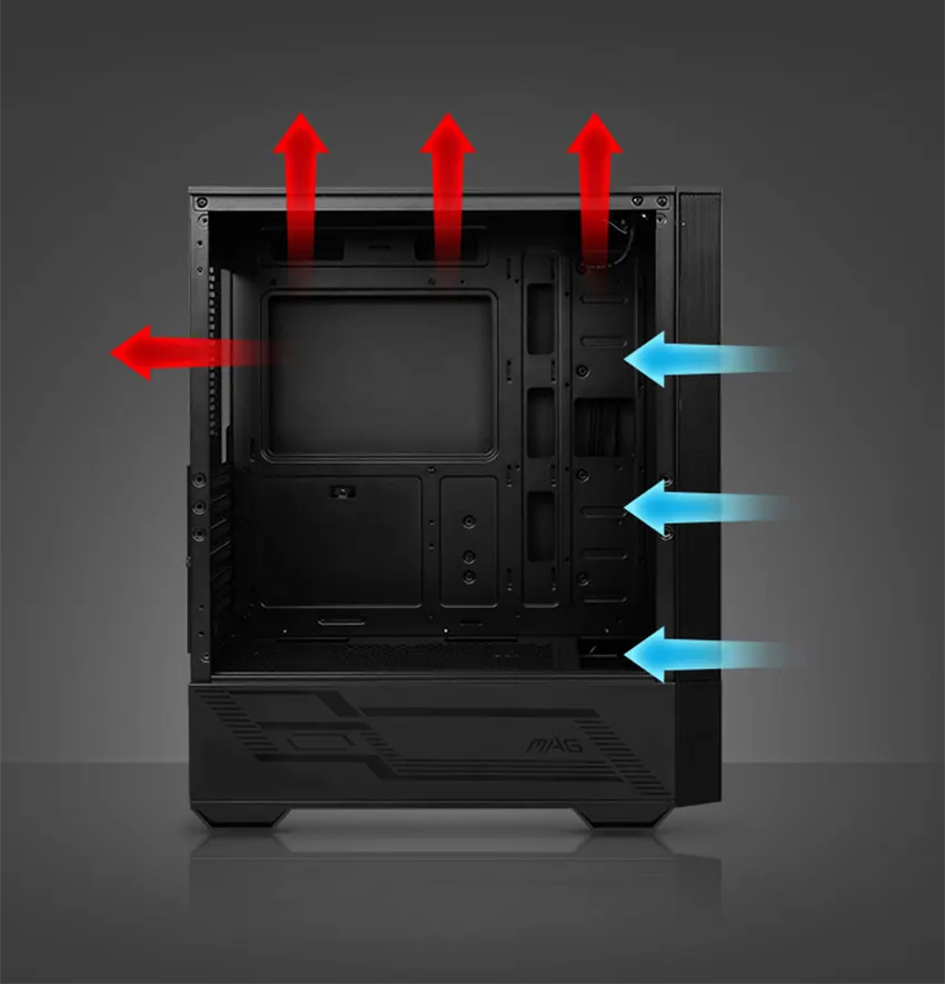 Vỏ Case MSI MAG FORGE 110R Mid-Tower (Đen)