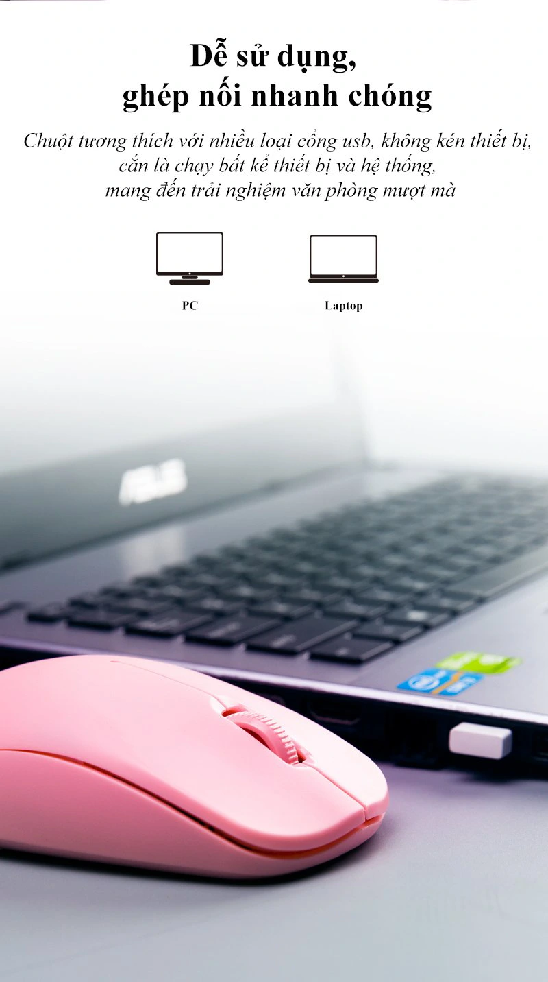 Chuột không dây Newmen F007 - Wireless 2.4Ghz - Giá rẻ