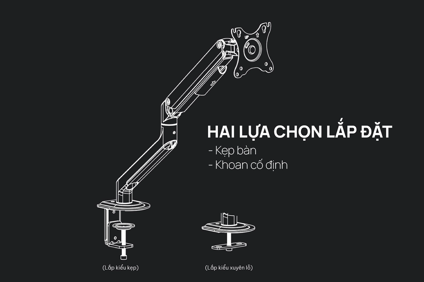 Giá đỡ màn hình Human Motion T6-Pro