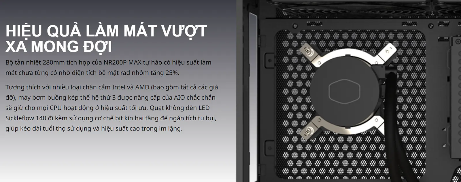 Vỏ case Cooler Master NR200P MAX - Black/Grey