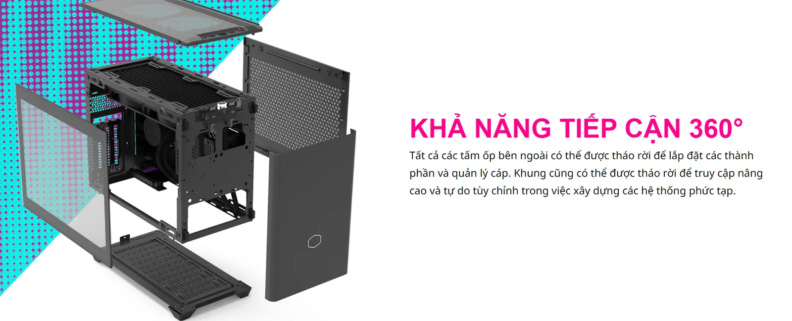 Vỏ case Cooler Master NR200P MAX - Black/Grey