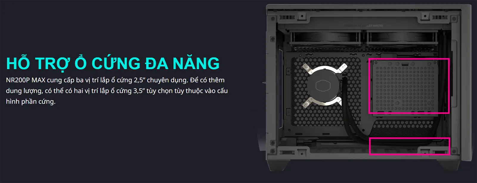 Vỏ case Cooler Master NR200P MAX - Black/Grey