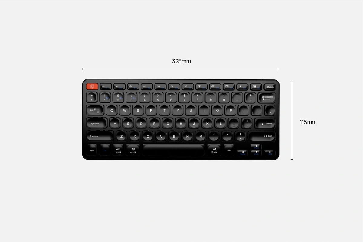 Bàn phím HyperWork KB1 Bluetooth - Kích thước