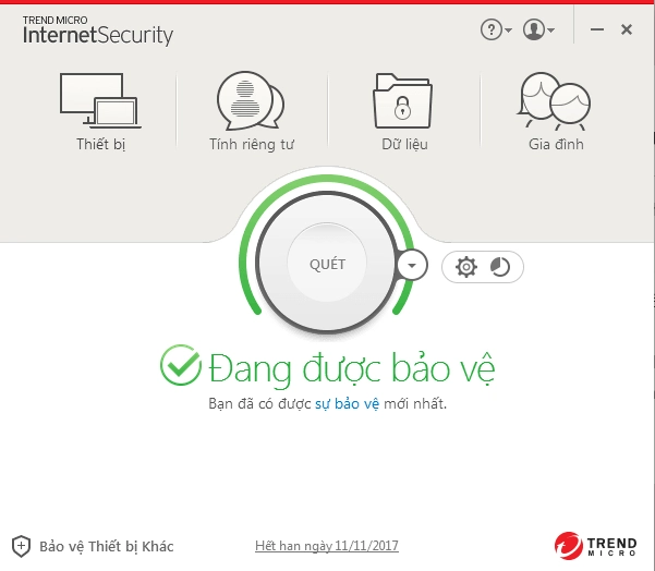 Phần mềm diệt Virus Trend Micro Internet Security - 1PC/3PC