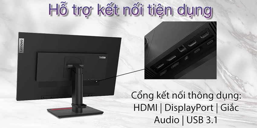 Màn hình Lenovo Think Vision T27q-20 61EDGAR2WW - Kết nối