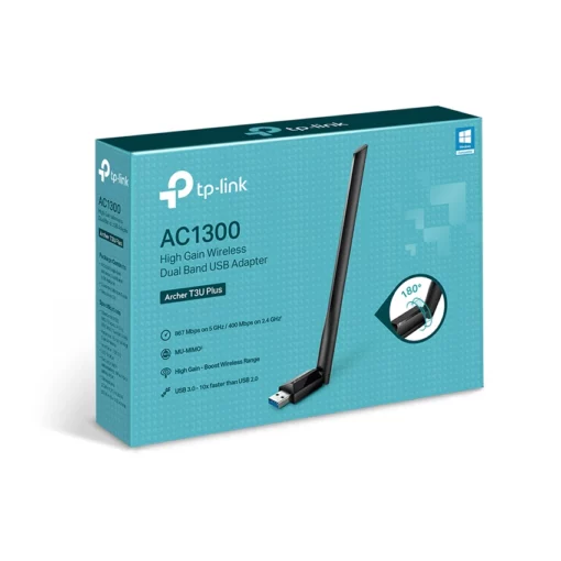 USB Wifi TP-Link T3U Plus băng tần kép AC1300 Chính hãng