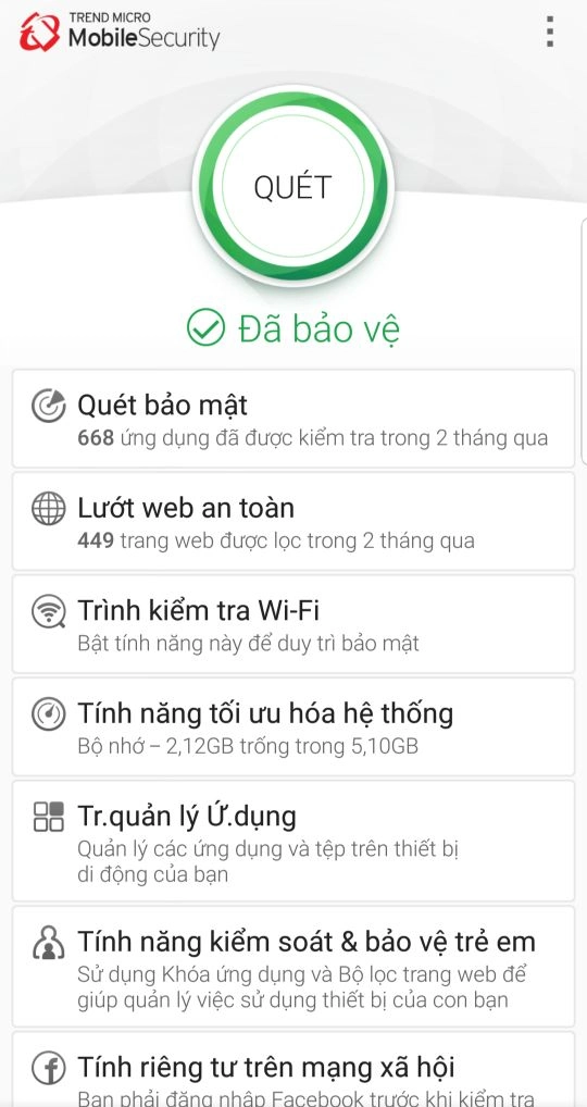 Phần mềm diệt Virus Trend Micro Mobile Security (Android & iOS)