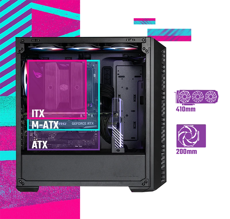 Vỏ Case Cooler Master MasterBox MB520 ARGB - Mid Tower