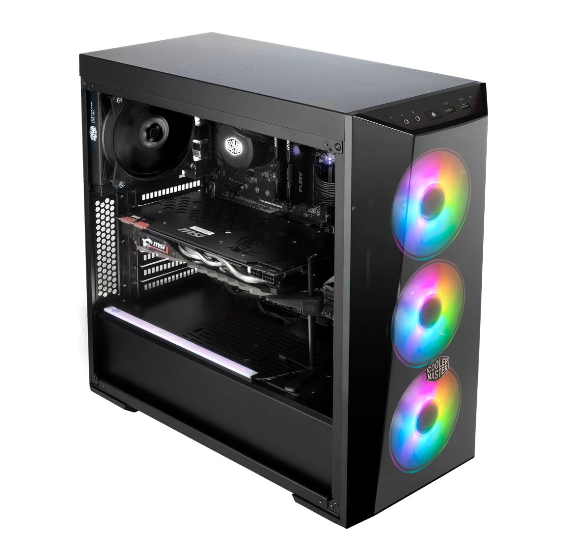 Vỏ case CoolerMaster MASTERBOX Lite 5 ARGB - Hệ thống chiếu sáng ARGB