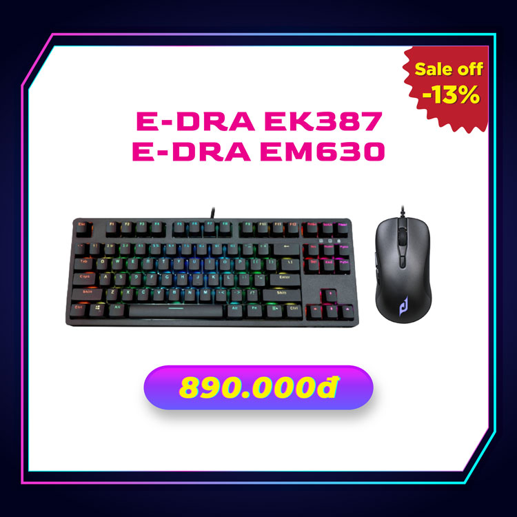 Combo E-DRA EK387 và E-Dra EM630 giá tốt