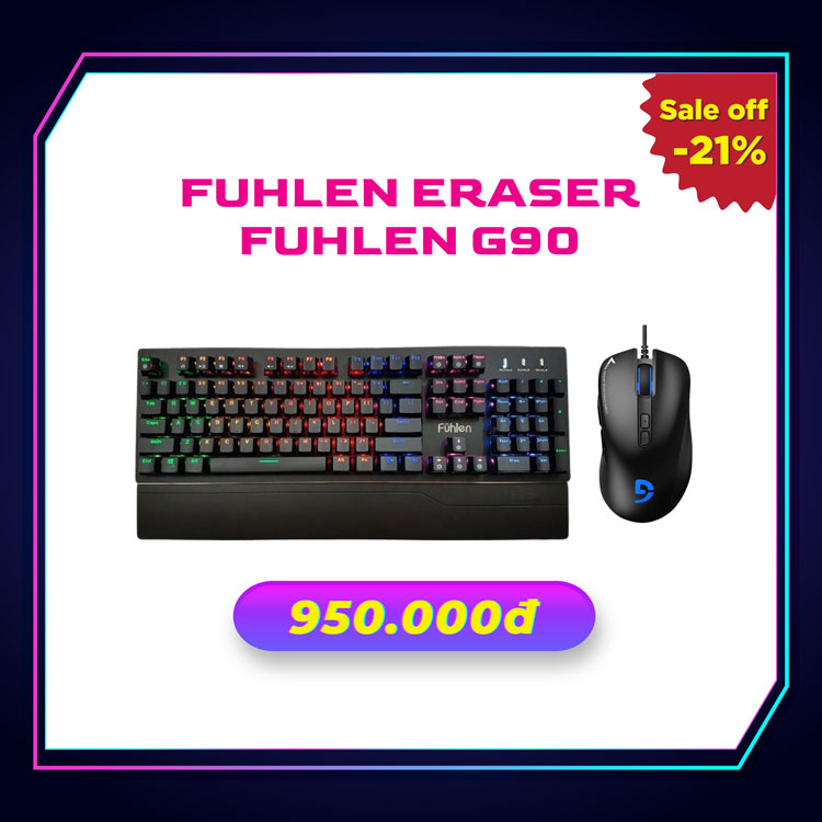 Combo Fuhlen Eraser và Fuhlen G90 chính hãng