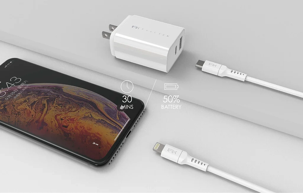 Cáp sạc Feeltek USB-C to Lightning 120/180cm