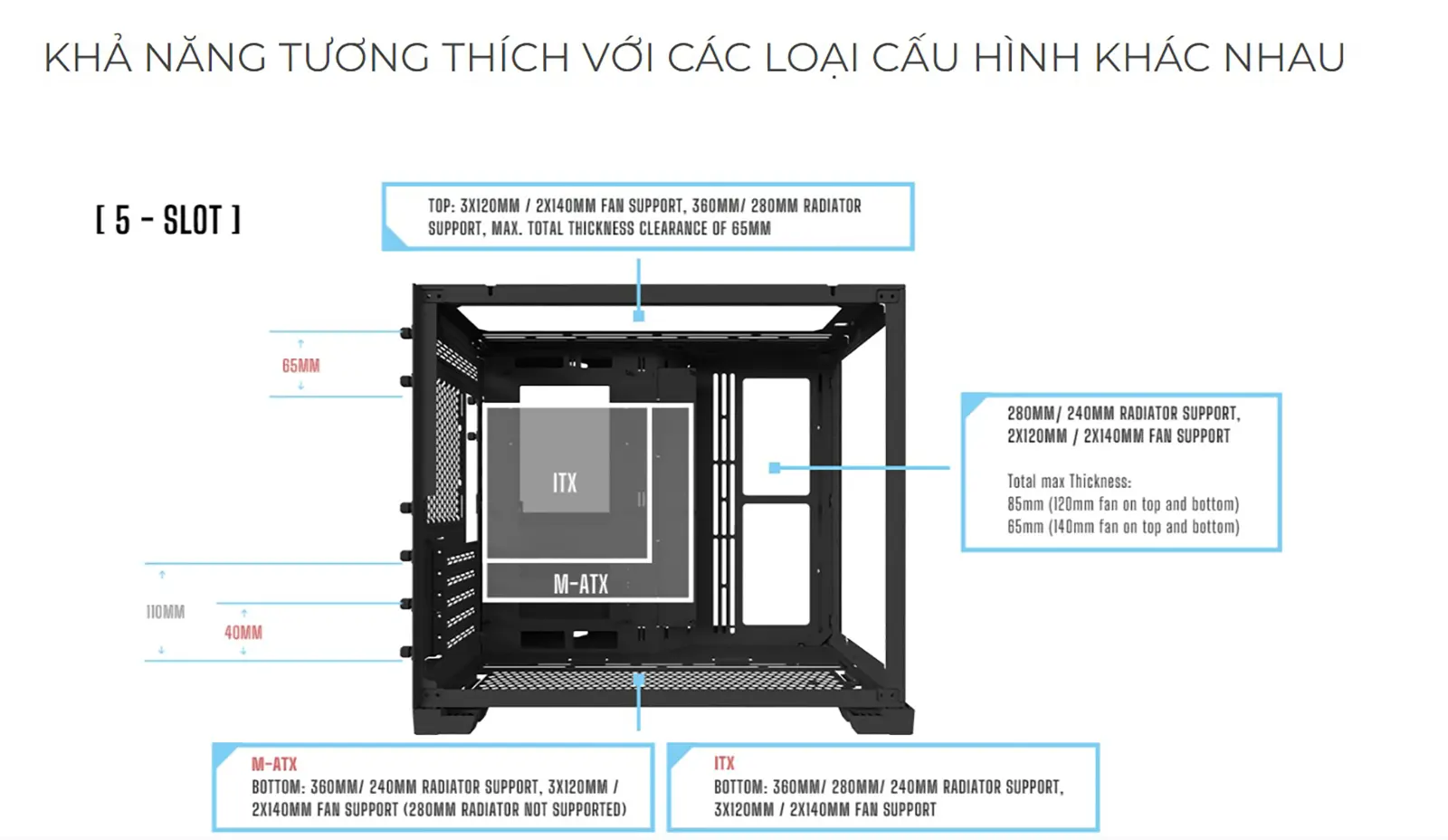 Vỏ case Lian-li O11 Dynamic mini Chính hãng