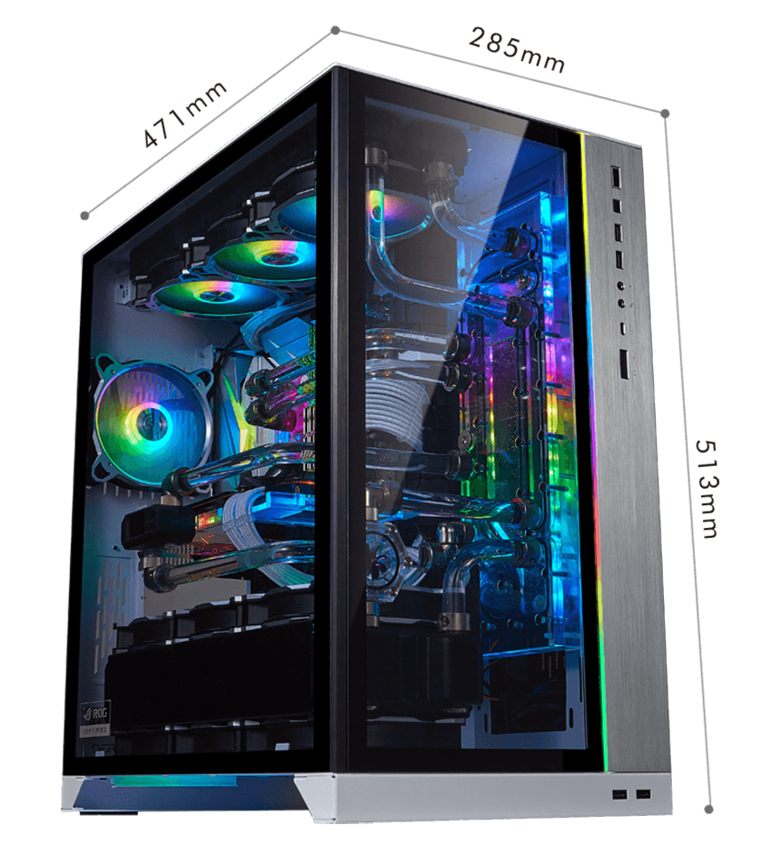 Vỏ Case LIAN-LI PC O11 Dynamic XL ROG Certify Black/White/Silver chính hãng giá rẻ tại Nguyễn Vũ