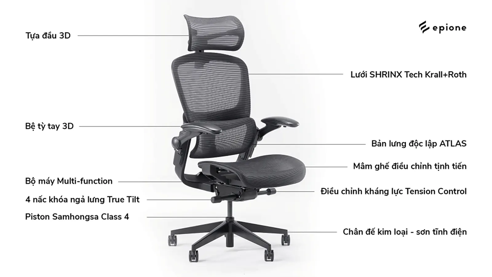 Ghế công thái học Epione Easy Chair 2.0 Chính hãng