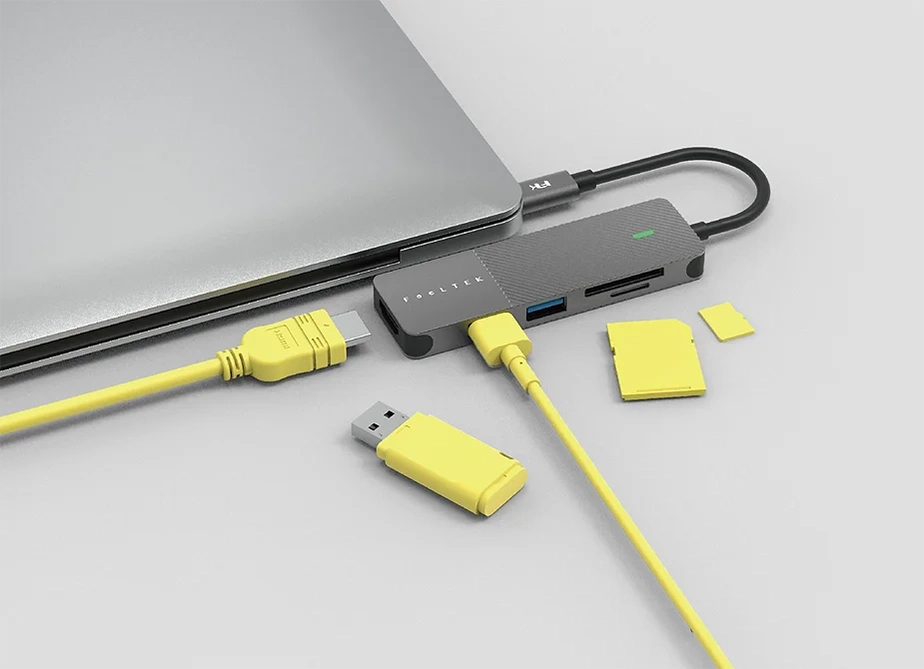 Hub USB Feeltek 5 in 1 USB-C