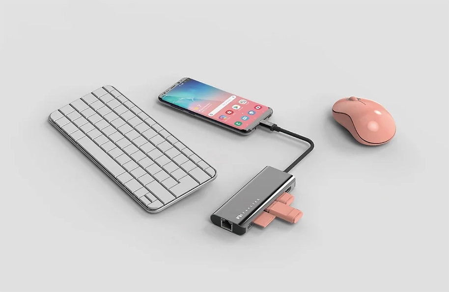 Hub USB Feeltek 6 in 1 USB-C