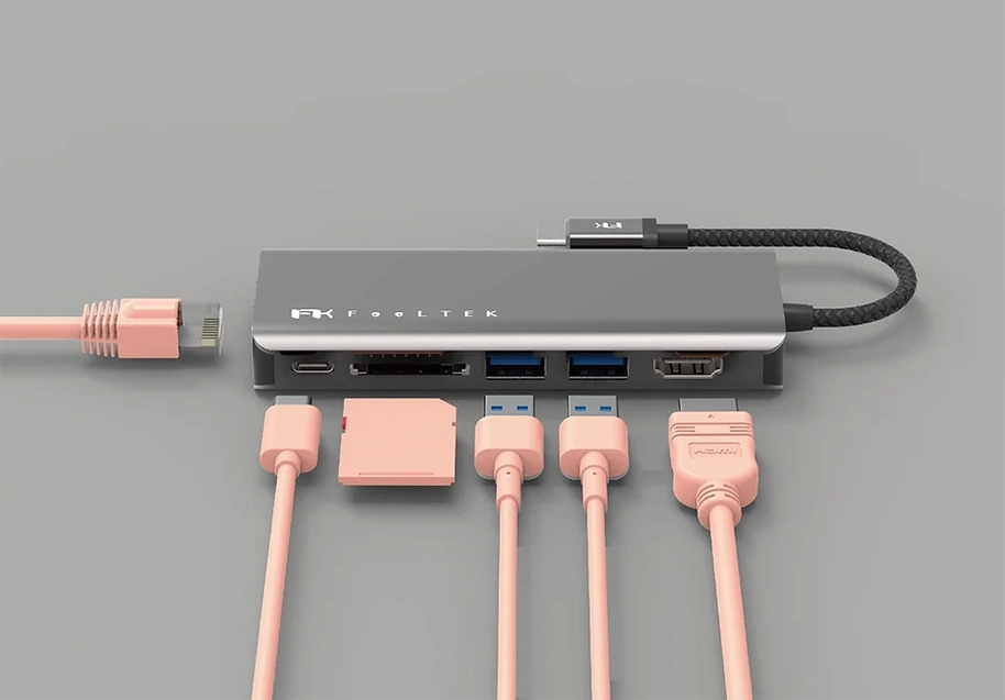 Hub USB Feeltek 6 in 1 USB-C