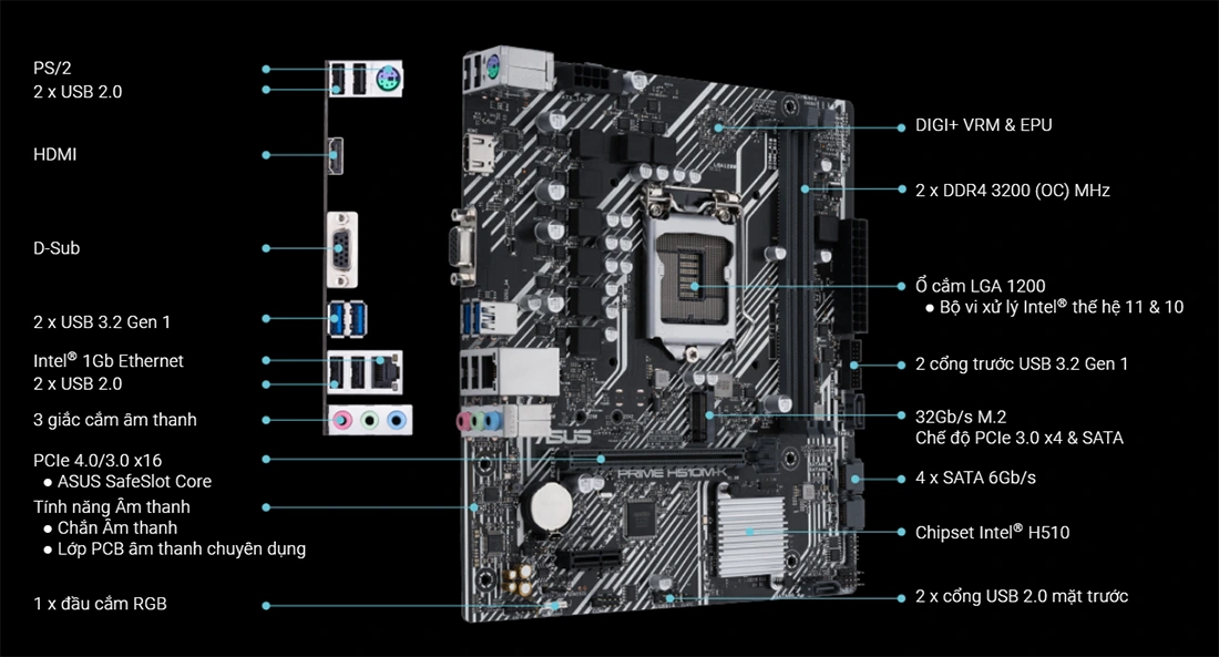 Mainboard ASUS PRIME H510M-K