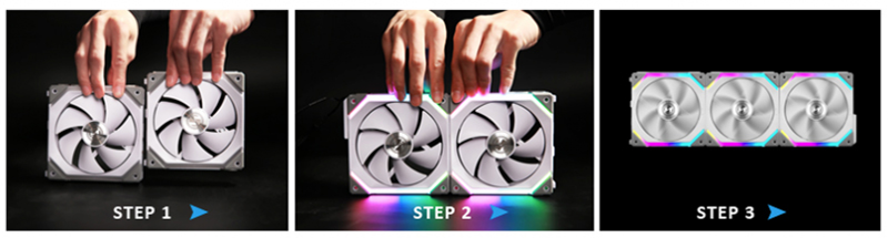 Quạt Tản Nhiệt UNI Fan SL 120 Triple Black/White chính hãng giá rẻ
