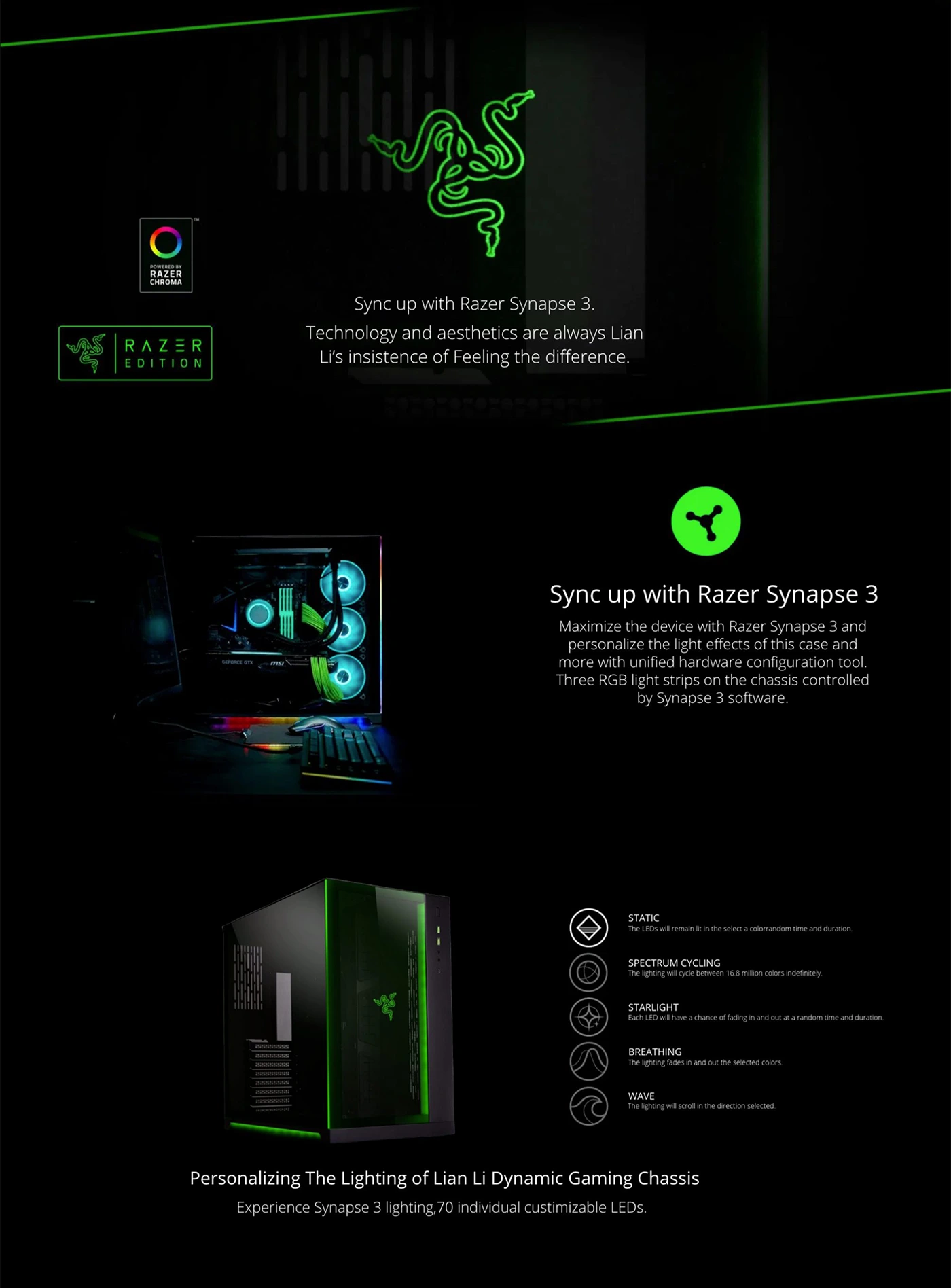 Vỏ Case LIAN-LI PC-O11 DYNAMIC RAZER Edition