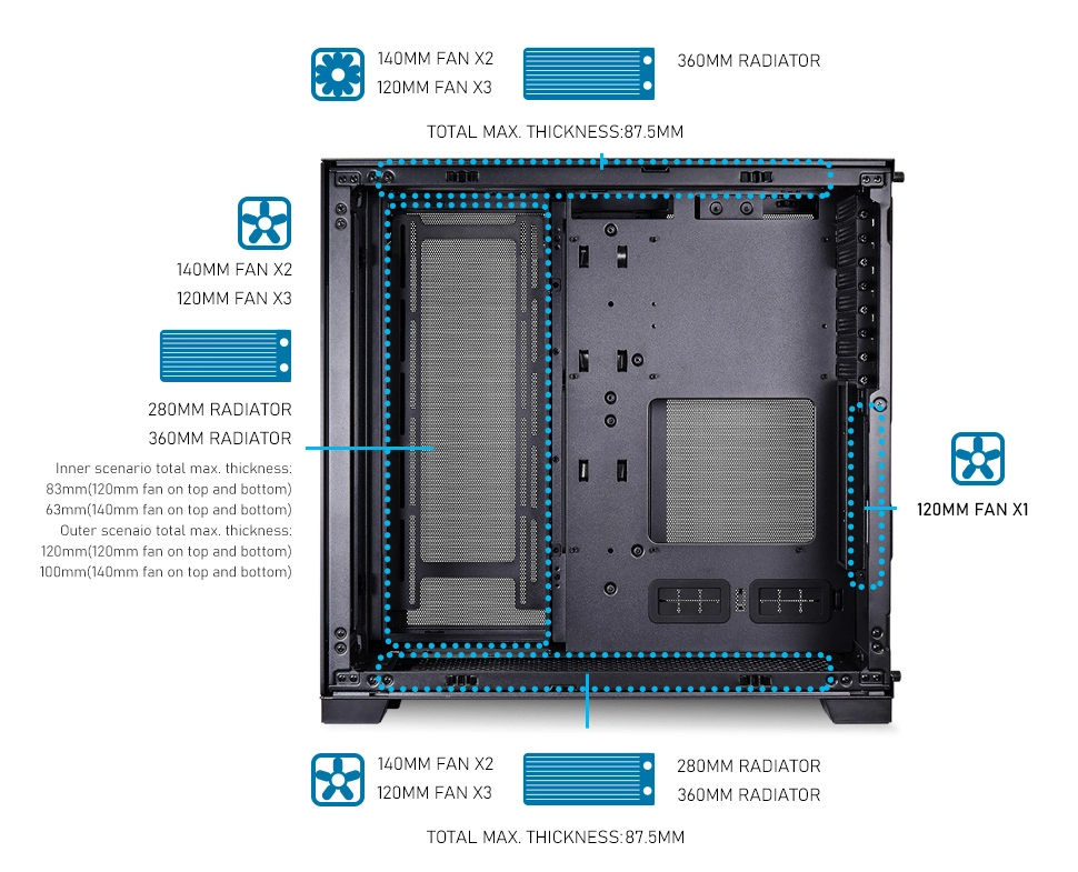 Vỏ Case LIAN-LI PC-O11 Dynamic Evo Black/White - Mid Tower