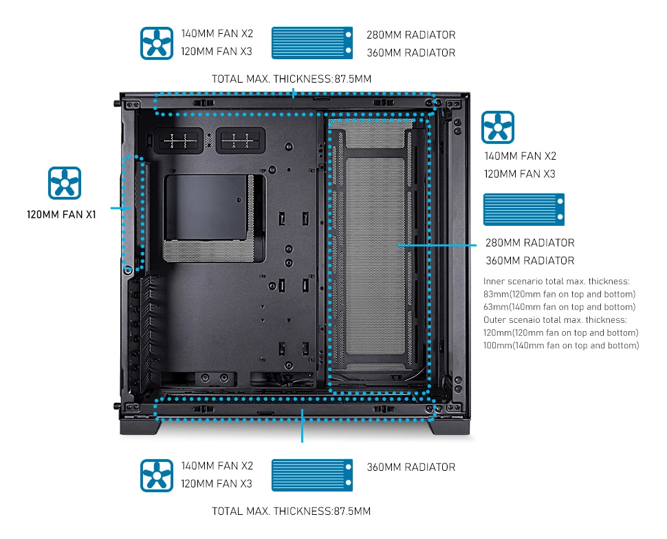 Vỏ Case LIAN-LI PC-O11 Dynamic Evo Black/White - Mid Tower